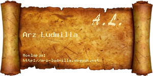 Arz Ludmilla névjegykártya
